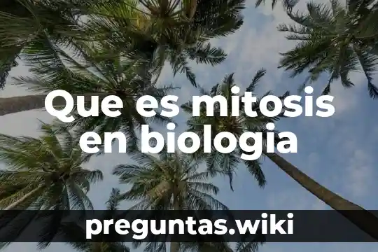 Que es mitosis en biologia