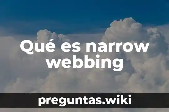 Qué es narrow webbing