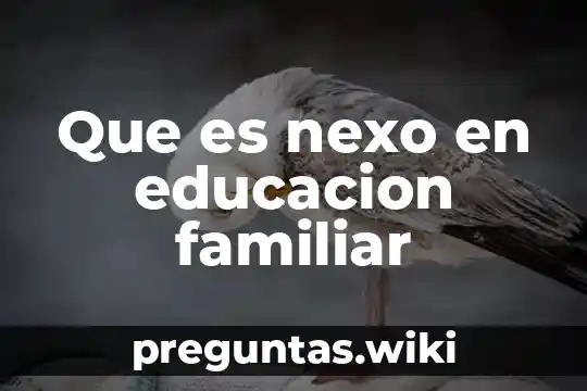 Que es nexo en educacion familiar