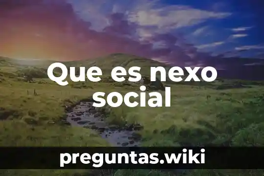 Que es nexo social