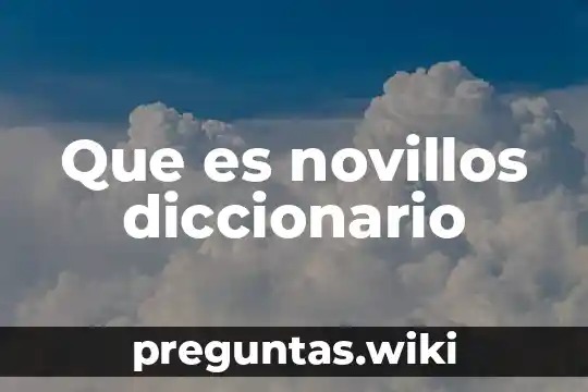 Que es novillos diccionario