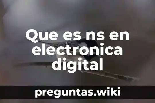 Que es ns en electronica digital