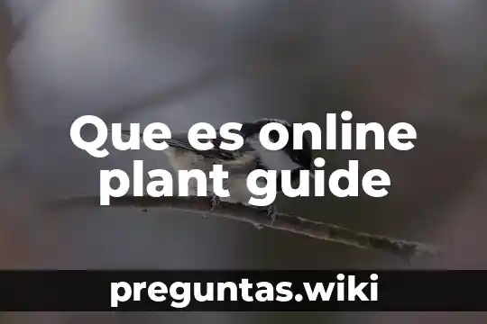 Que es online plant guide
