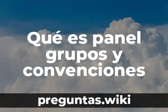 Qué es panel grupos y convenciones