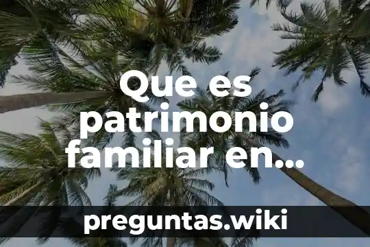 Que es patrimonio familiar en guatemala