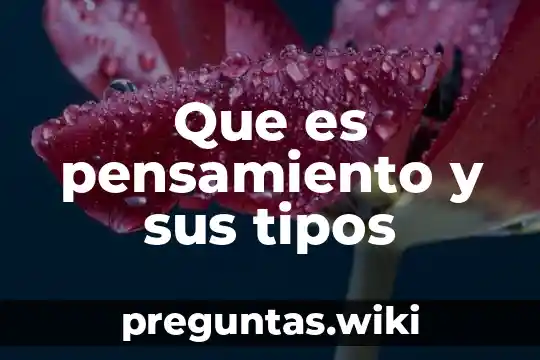 Que es pensamiento y sus tipos
