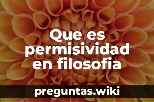 Que es permisividad en filosofia