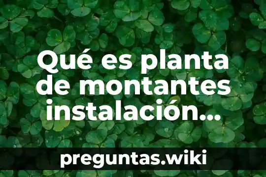Qué es planta de montantes instalación sanitaria