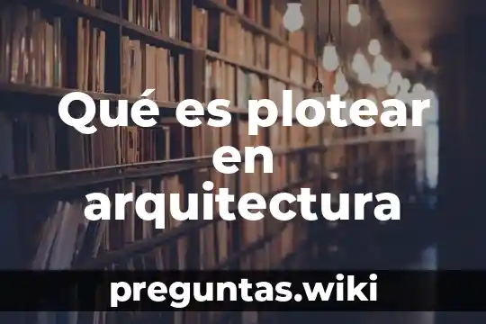 Qué es plotear en arquitectura