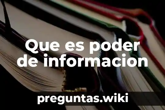 Que es poder de informacion