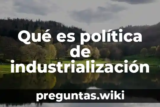 Qué es política de industrialización