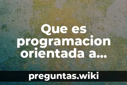 Que es programacion orientada a objetos yahoo