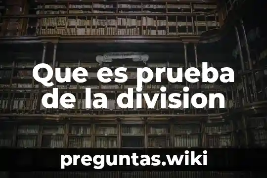 Que es prueba de la division