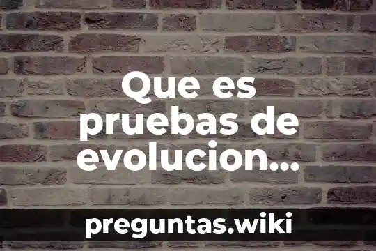 Que es pruebas de evolucion embriologicas