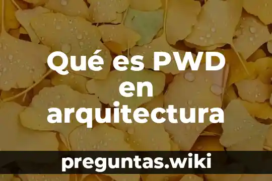 Qué es PWD en arquitectura