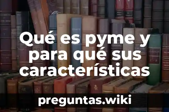 Qué es pyme y para qué sus características