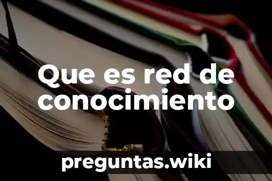 Que es red de conocimiento