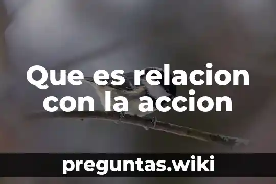 Que es relacion con la accion