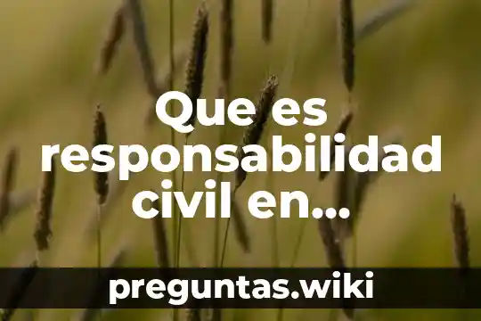 Que es responsabilidad civil en seguros de autos