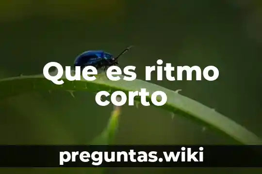 Que es ritmo corto