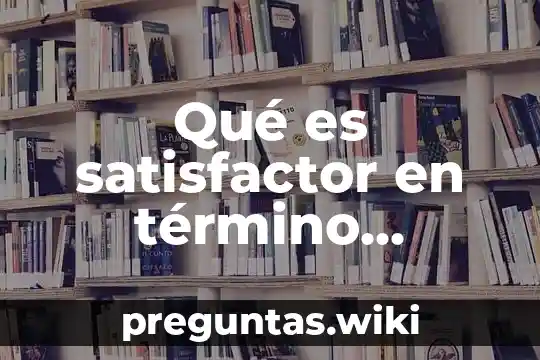Qué es satisfactor en término geográfico