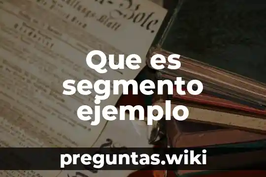 Que es segmento ejemplo