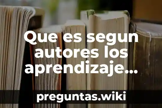 Que es segun autores los aprendizaje basado en proyectos