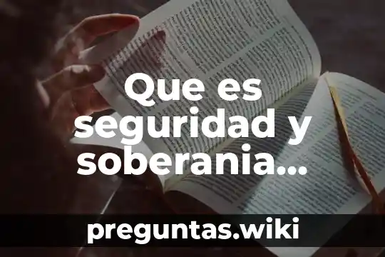 Que es seguridad y soberania alimentaria en bolivia
