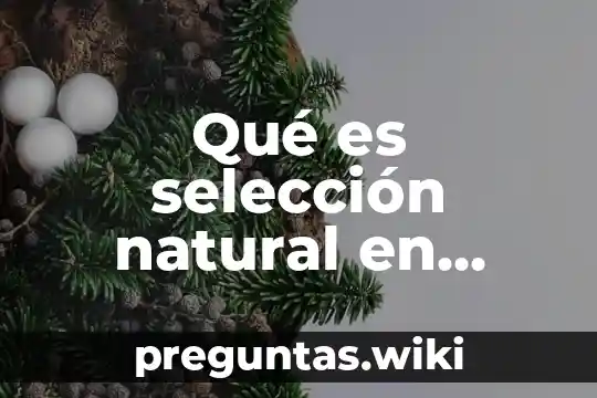 Qué es selección natural en estadística de psicología