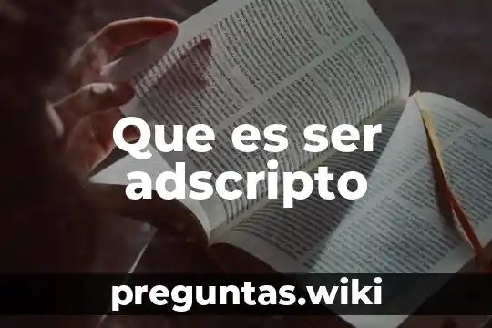 Que es ser adscripto