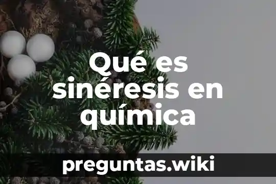 Qué es sinéresis en química