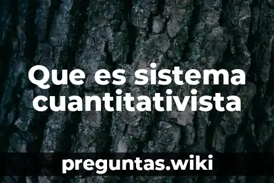 Que es sistema cuantitativista