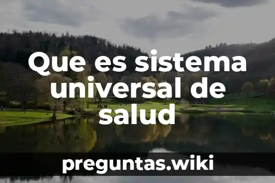 Que es sistema universal de salud