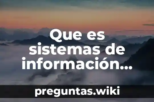 Que es sistemas de información para ejecutivos