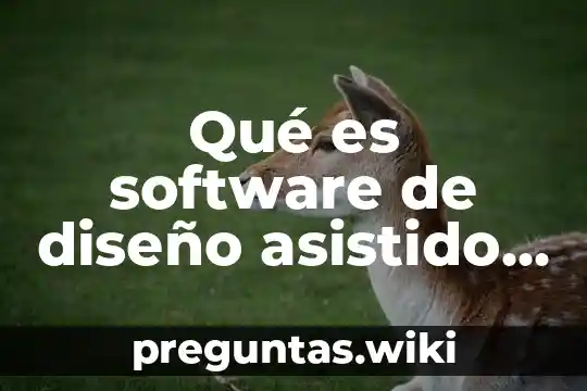 Qué es software de diseño asistido por computadora