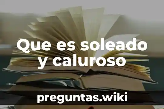 Que es soleado y caluroso