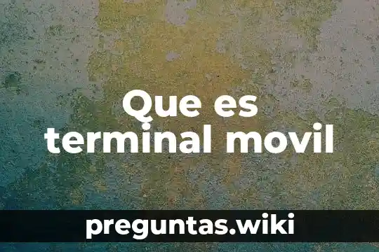 Que es terminal movil