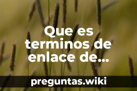 Que es terminos de enlace de proposiciones