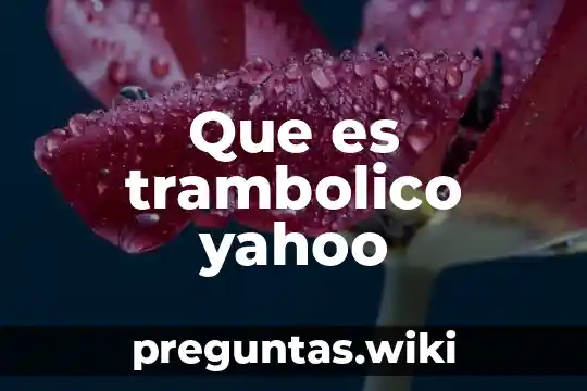 Que es trambolico yahoo