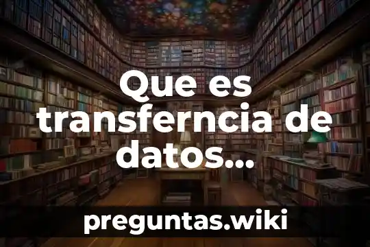 Que es transferncia de datos personales
