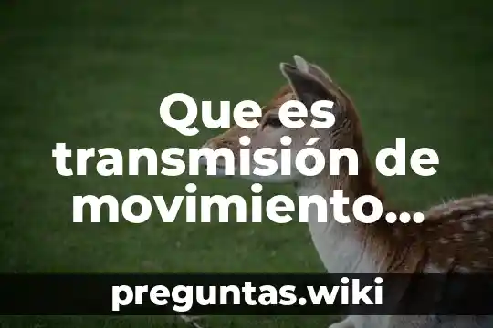 Que es transmisión de movimiento rotatorio a rotatorio