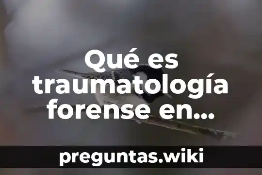 Qué es traumatología forense en México
