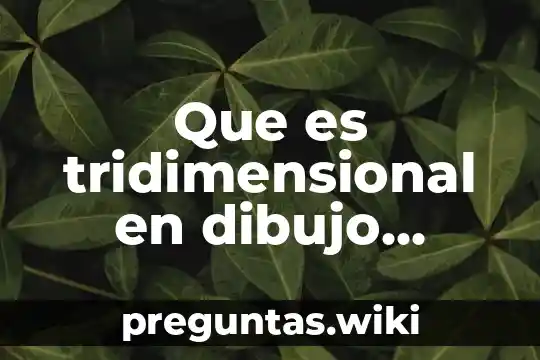 Que es tridimensional en dibujo tecnico