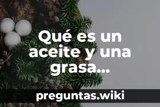 Qué es un aceite y una grasa industrial