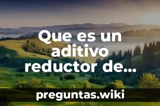 Que es un aditivo reductor de agua