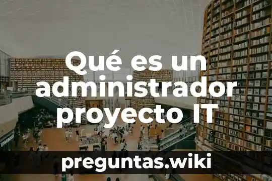 Qué es un administrador proyecto IT