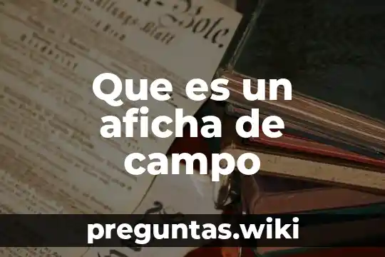 Que es un aficha de campo