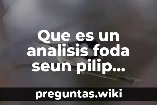 Que es un analisis foda seun pilip kotler