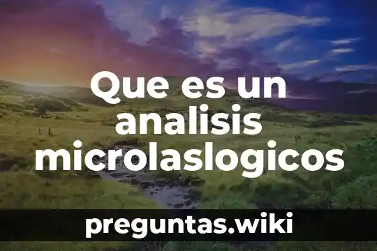 Que es un analisis microlaslogicos