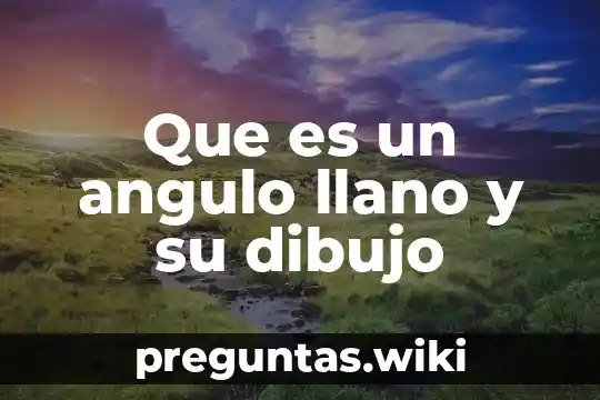 Que es un angulo llano y su dibujo